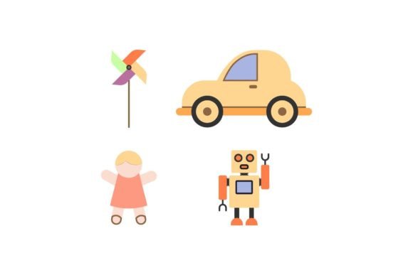 Baby Toy Game Graphics for Crafters: Cute Icons for Handmade Business