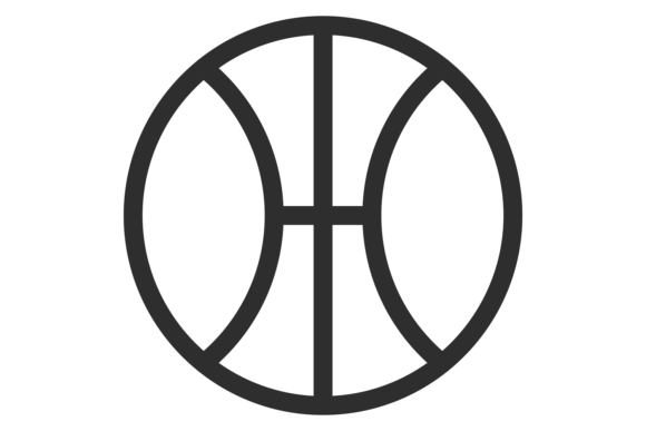 Basketball Ball Line Icon: Graphics & Illustrations