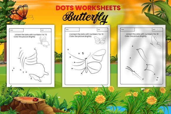 Butterfly Dot to Dot Game: Playful Graphics for Prek Branding