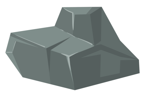 Cartoon Rock Graphics for Natural Stone Game Landscapes