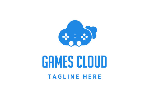 Cloud Game Logo Design Template Vector for Graphics & Logo Sellers