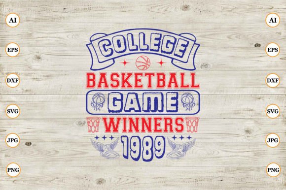 College Basketball Game Winners 1989-01: A Bold Graphic Design Asset for Local Business Branding