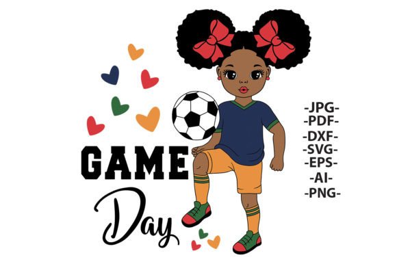 Game Day SVG: Girl with Ball – A Versatile Graphic for Digital Sellers