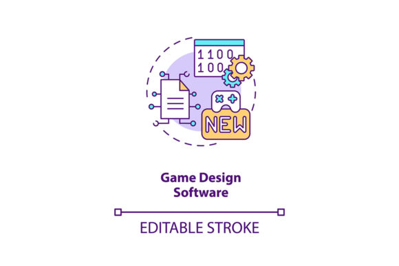 Game Design Software Concept Icon for Graphics & Icons Sellers