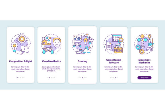 Game Designer Skills Mobile App Pages: A Graphic Template for Modern Handmade Branding