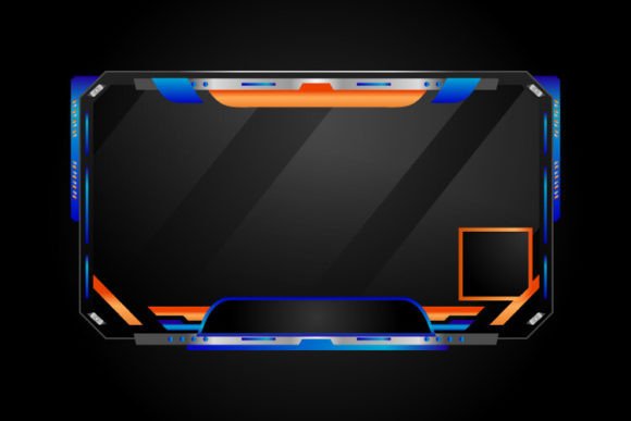 h1Modern Orange and Blue Game Overlay Graphics for Commercial Design Templates/h1
