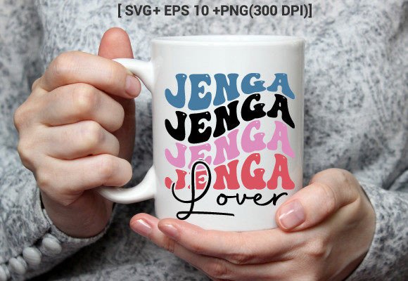 Jenga Lover Indoor Game Typo Retro SVG: A Crafty Graphic for Blog & Editorial Design