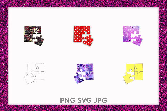 Jigsaw Puzzle Golden Lines Game Logo Png Graphics for Crafters & Illustrations
