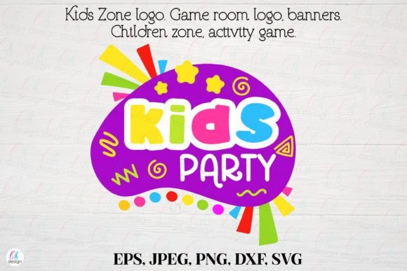 Kids Zone Logo 10: Playful Graphics for Game Room Crafts & Content