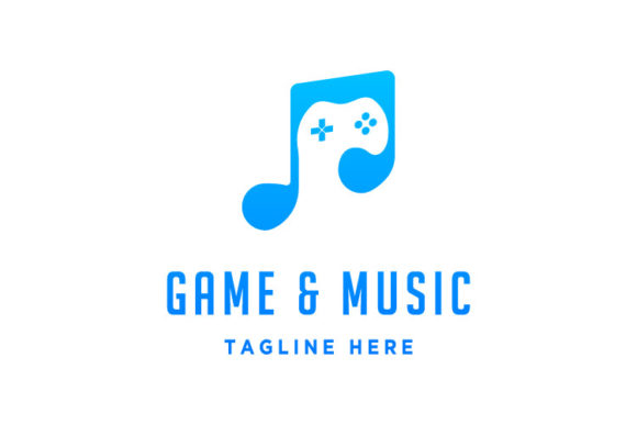 Music Game Logo Design Template Vector for Graphics & Logos Sellers