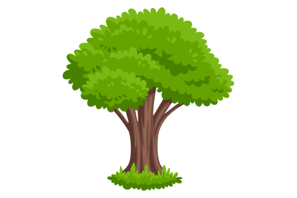 Park Tree Icon: Cute Cartoon Forest Graphics for Crafters & Etsy Sellers