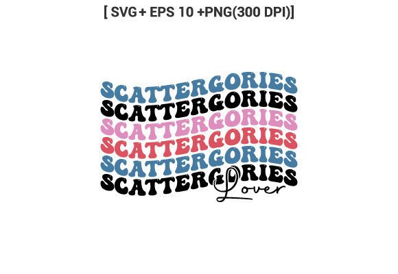 Scattergories Lover Game Retro SVG for Crafts & Marketing Graphics