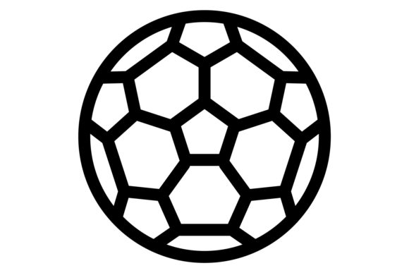 Soccer Ball Line Icon: Graphics & Illustrations