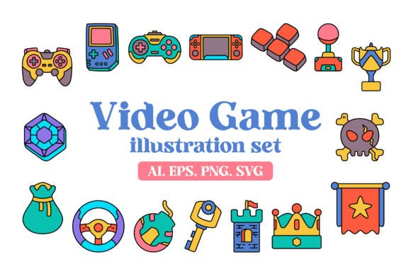 Video Game Illustration Graphics for Crafters & Etsy Sellers